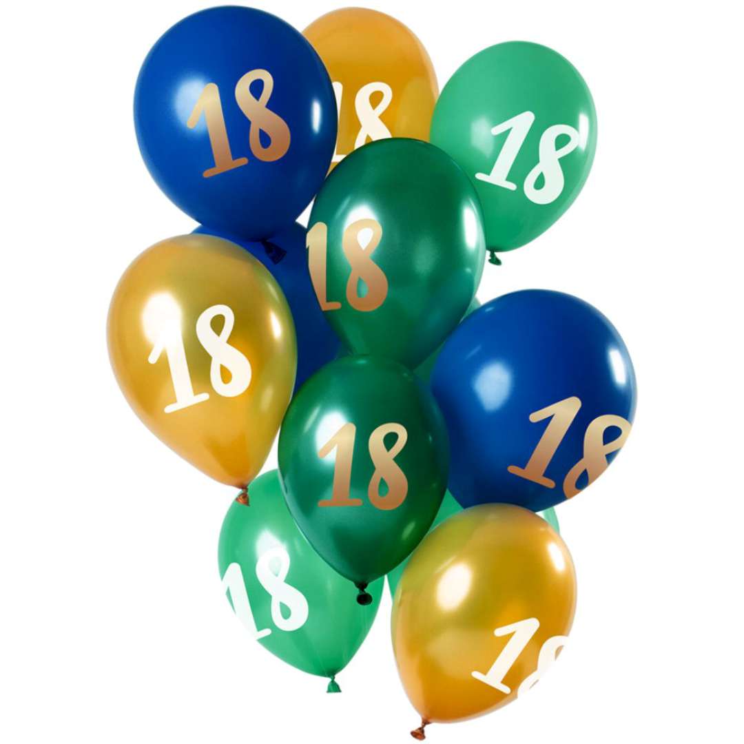 Balony "18 Urodziny", mix, Folat, 12", 12 szt