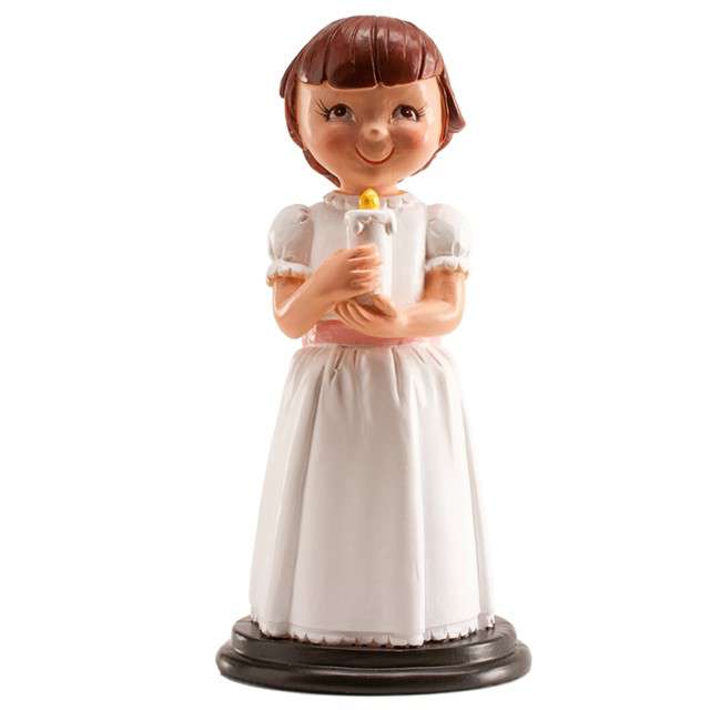 Figurka na tort "Komunia Dziewczynka ze świecą", Dekora, 13 cm