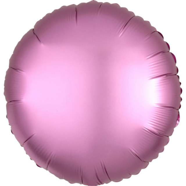 Balon foliowy "Okrągły satynowy", różowy, Amscan, 17", RND