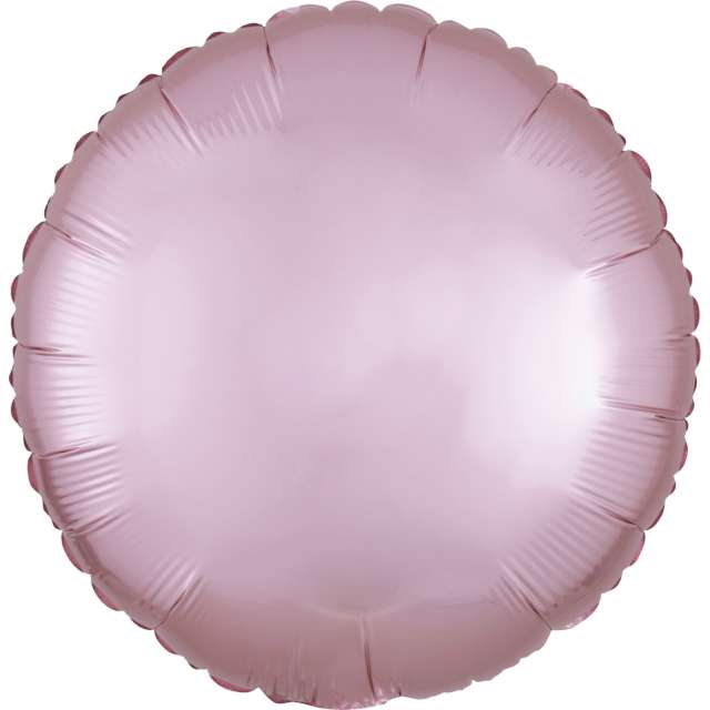 Balon foliowy "Okrągły satynowy", różowy jasny, Amscan, 17", RND