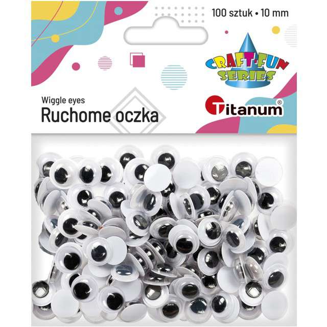 Oczka "Ruchome", Titanum, 10 mm, 100 szt