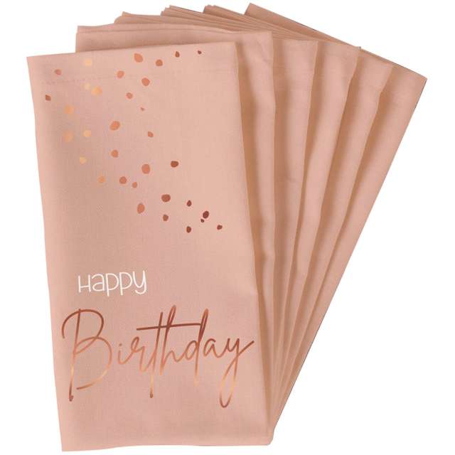 Serwetki "Happy Birthday- Elegant Lush Blush", różowy, Folat, 33 cm, 10 szt