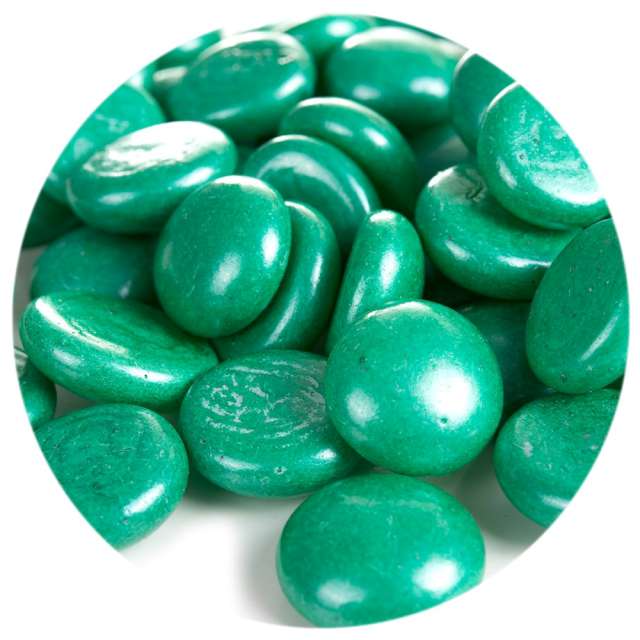 Kamienie dekoracyjne "Płaskie", zielone, Czakos, 40 szt