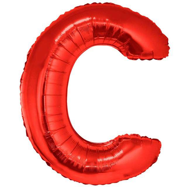 Balon foliowy "Litera C", czerwony, Funny Fashion, 40", LTR