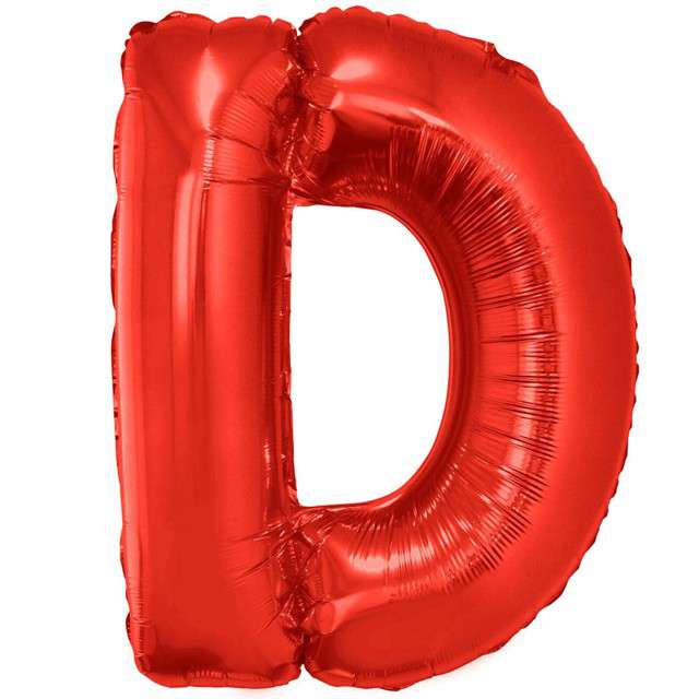 Balon foliowy "Litera D", czerwony, Funny Fashion, 40", LTR