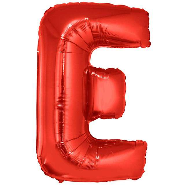 Balon foliowy "Litera E", czerwony, Funny Fashion, 40", LTR