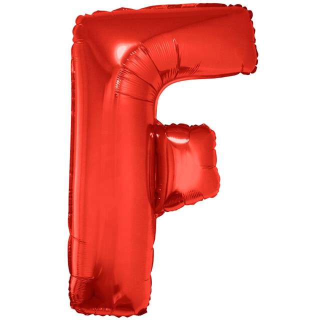 Balon foliowy "Litera F", czerwony, Funny Fashion, 40", LTR