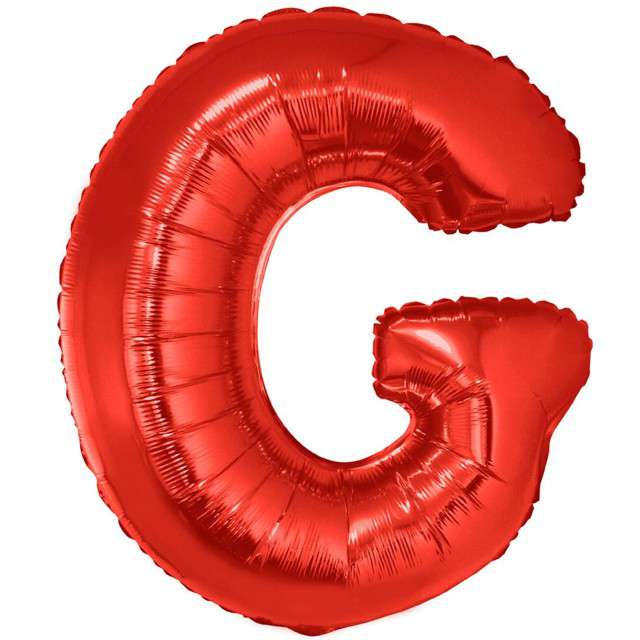 Balon foliowy "Litera G", czerwony, Funny Fashion, 40", LTR