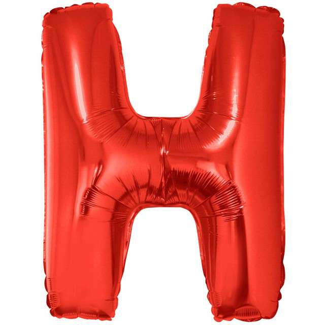 Balon foliowy "Litera H", czerwony, Funny Fashion, 40", LTR