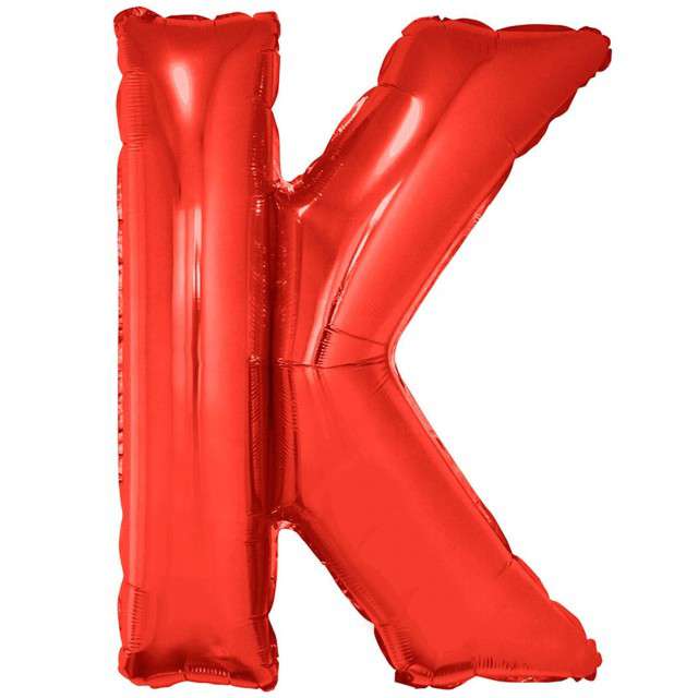 Balon foliowy "Litera K", czerwony, Funny Fashion, 40", LTR