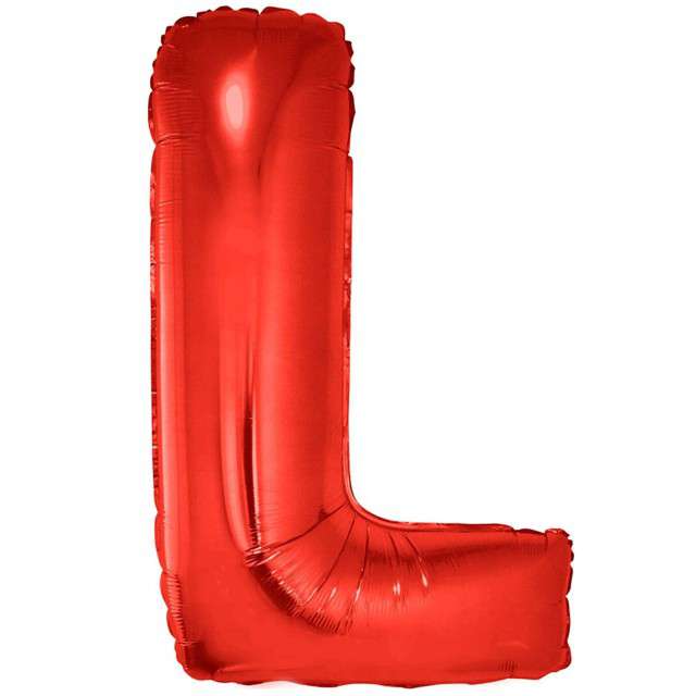 Balon foliowy "Litera L", czerwony, Funny Fashion, 40", LTR
