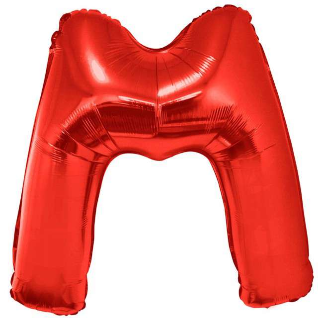 Balon foliowy "Litera M", czerwony, Funny Fashion, 40", LTR