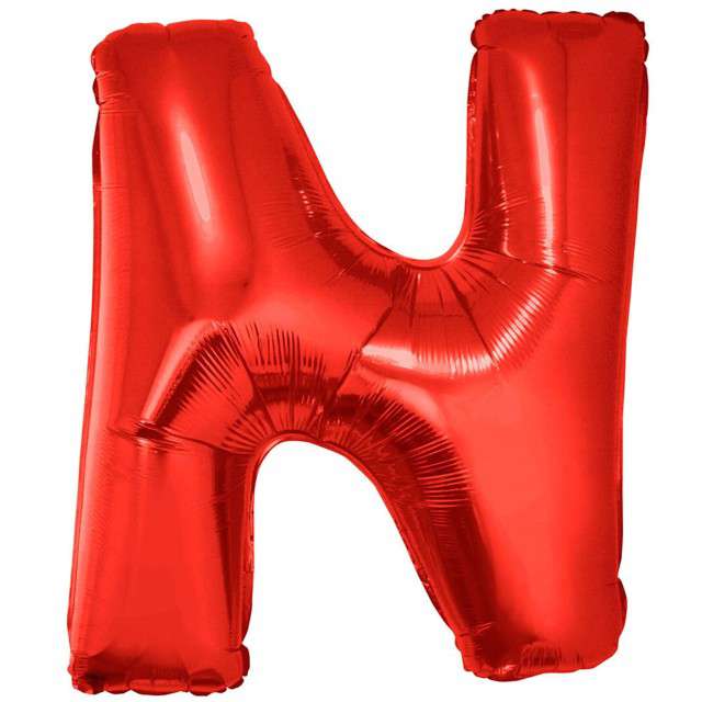 Balon foliowy "Litera N", czerwony, Funny Fashion, 40", LTR