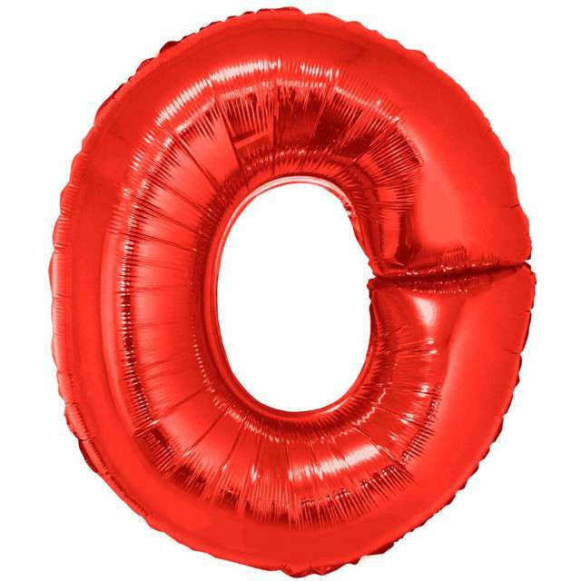 Balon foliowy "Litera O", czerwony, Funny Fashion, 40", LTR