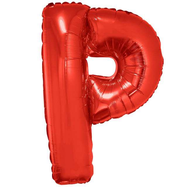Balon foliowy "Litera P", czerwony, Funny Fashion, 40", LTR