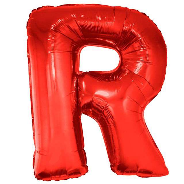 Balon foliowy "Litera R", czerwony, Funny Fashion, 40", LTR
