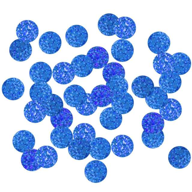 Konfetti "Kółeczka", Godan, niebieskie holograficzne, 2 cm, 250 g