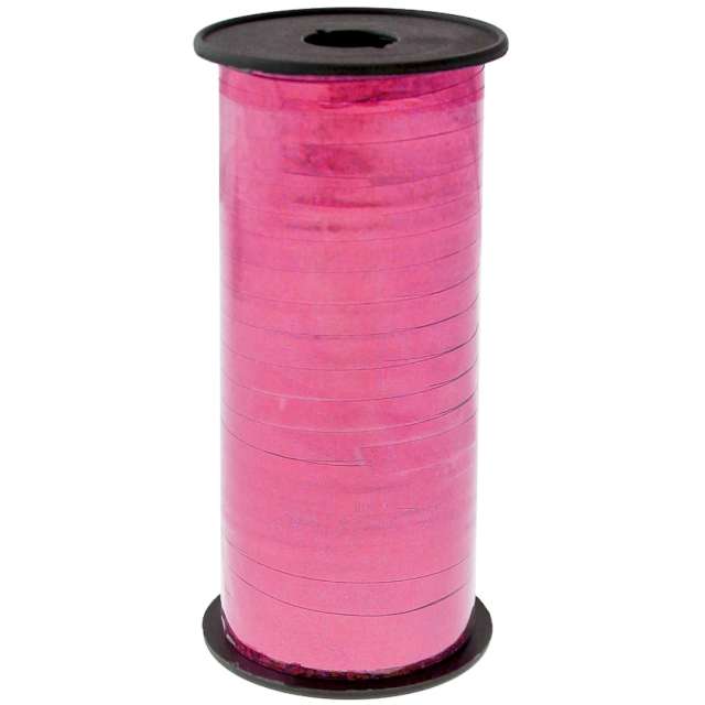 Wstążka do balonów "Holograficzna", różowa jasna, Godan, 5 mm/92 m
