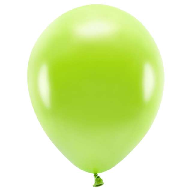 Balony "Ekologiczne", zielone jabłuszko metalik, Partydeco, 10", 10 szt