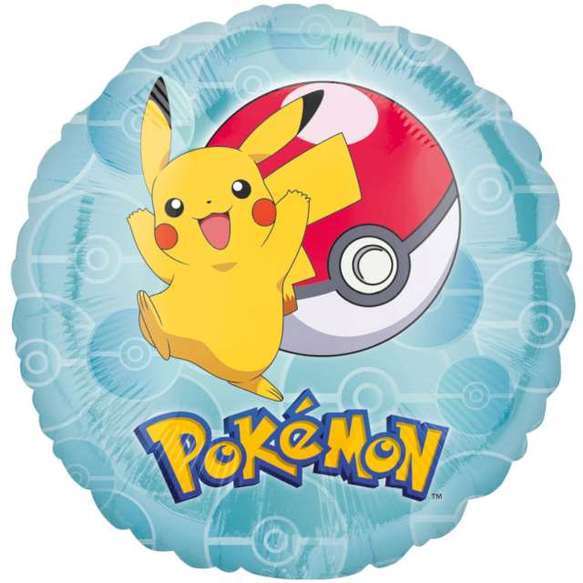 Balon foliowy "Pokemon - Pikachu", Amscan, 18", RND