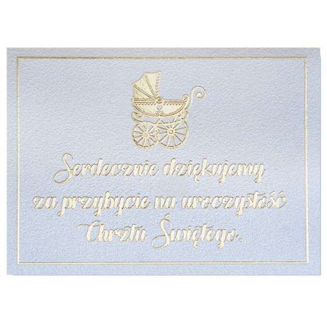 Bileciki "Podziękowania dla gości - Chrzest", białe, DekoracjePolska