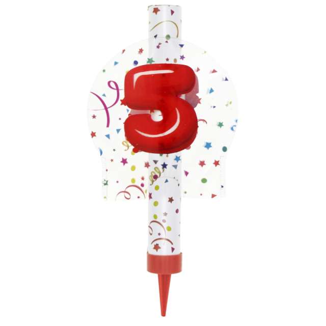 Fontanna tortowa "5 Urodziny - kolorowe", Partypal, 12 cm