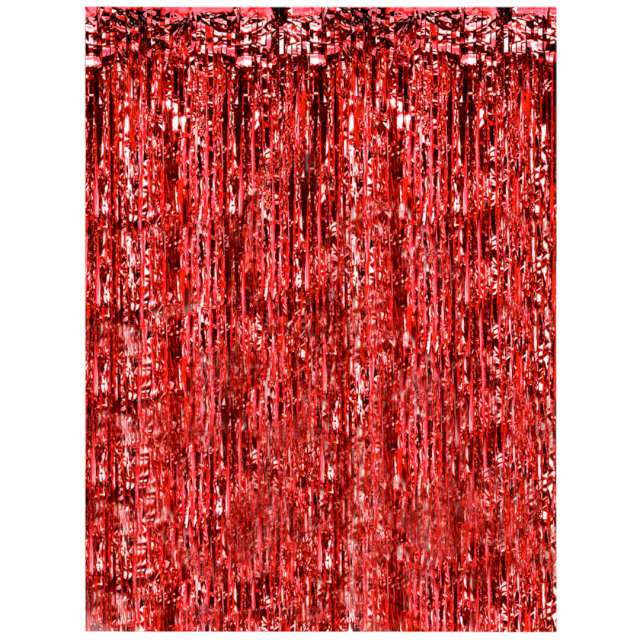 Kurtyna na drzwi "Classic", czerwona, Partypal, 200 x 100 cm