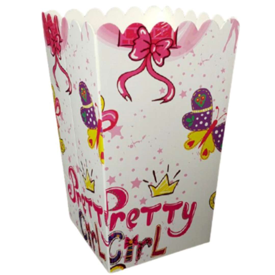 Pudełka na popcorn "Pretty Girl", PartyPal, 6 szt