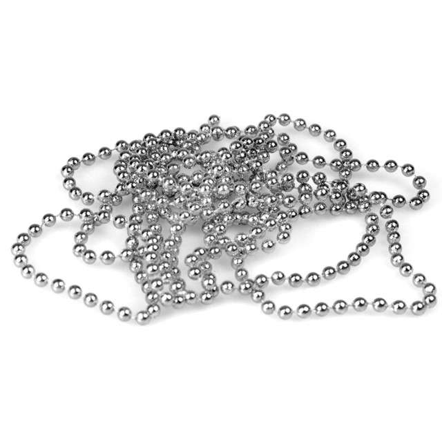 Łańcuch choinkowy "Korale", srebrne, Arpex, 4 mm, 2,7 m