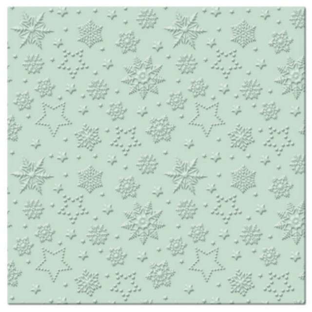 Serwetki "Płatki śniegu", miętowe, PAW, 33 cm, 20 szt