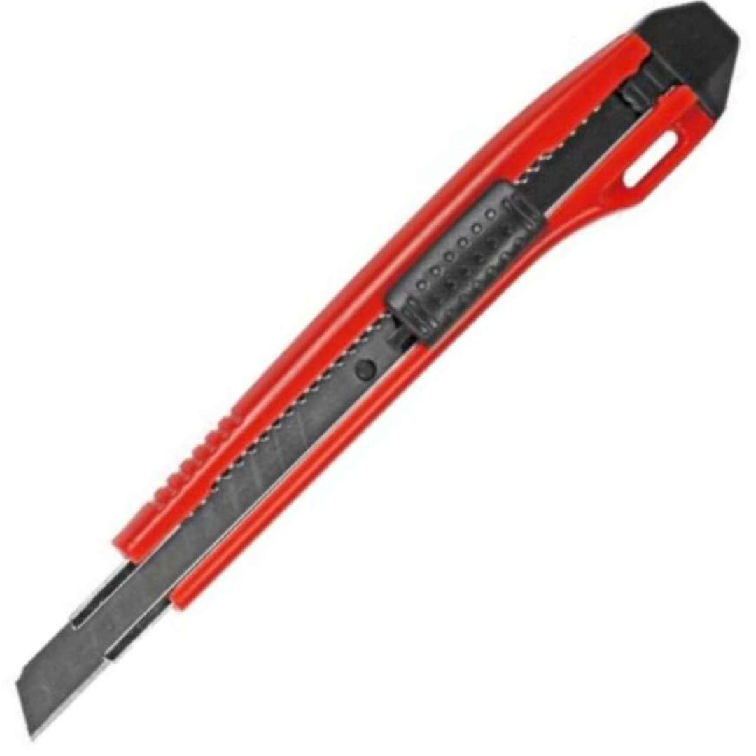 Nóż "Do tapet", tworzywo ABS, czerwony, Titanum, 9mm