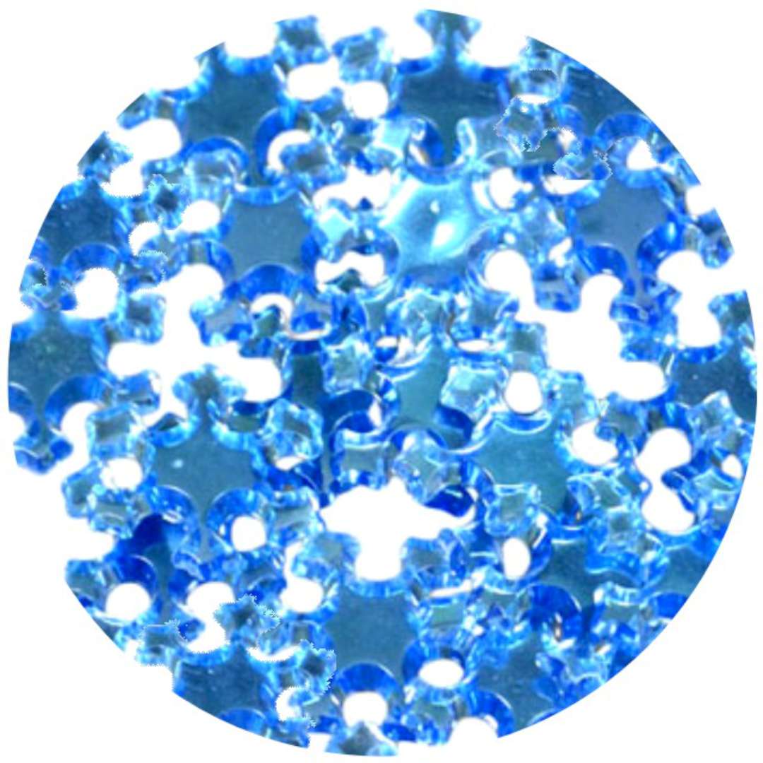 Dekoracja "Metaliczne śnieżynki", niebieskie, Arpex, 24 szt