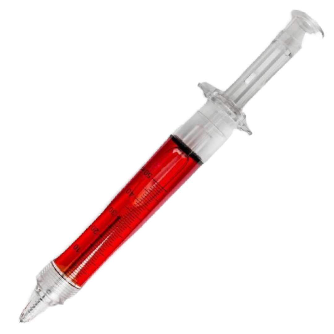 Długopis "Strzykawka XXL", czerwony, GadgetMaster