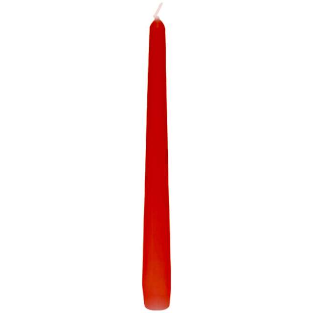 Świeca stożkowa "Classic", czerwona, Bolsius, 24cm x 100szt