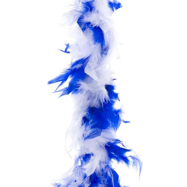Boa "Deluxe", niebiesko-białe, FunnyFashion, 200 cm, 45 g