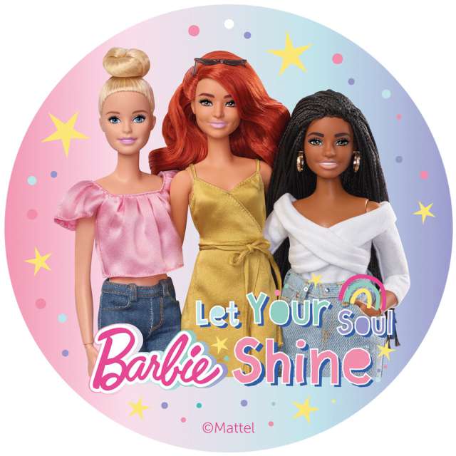 Dekoracja tortu - opłatek "Barbie i przyjaciółki", 20 cm, Dekora