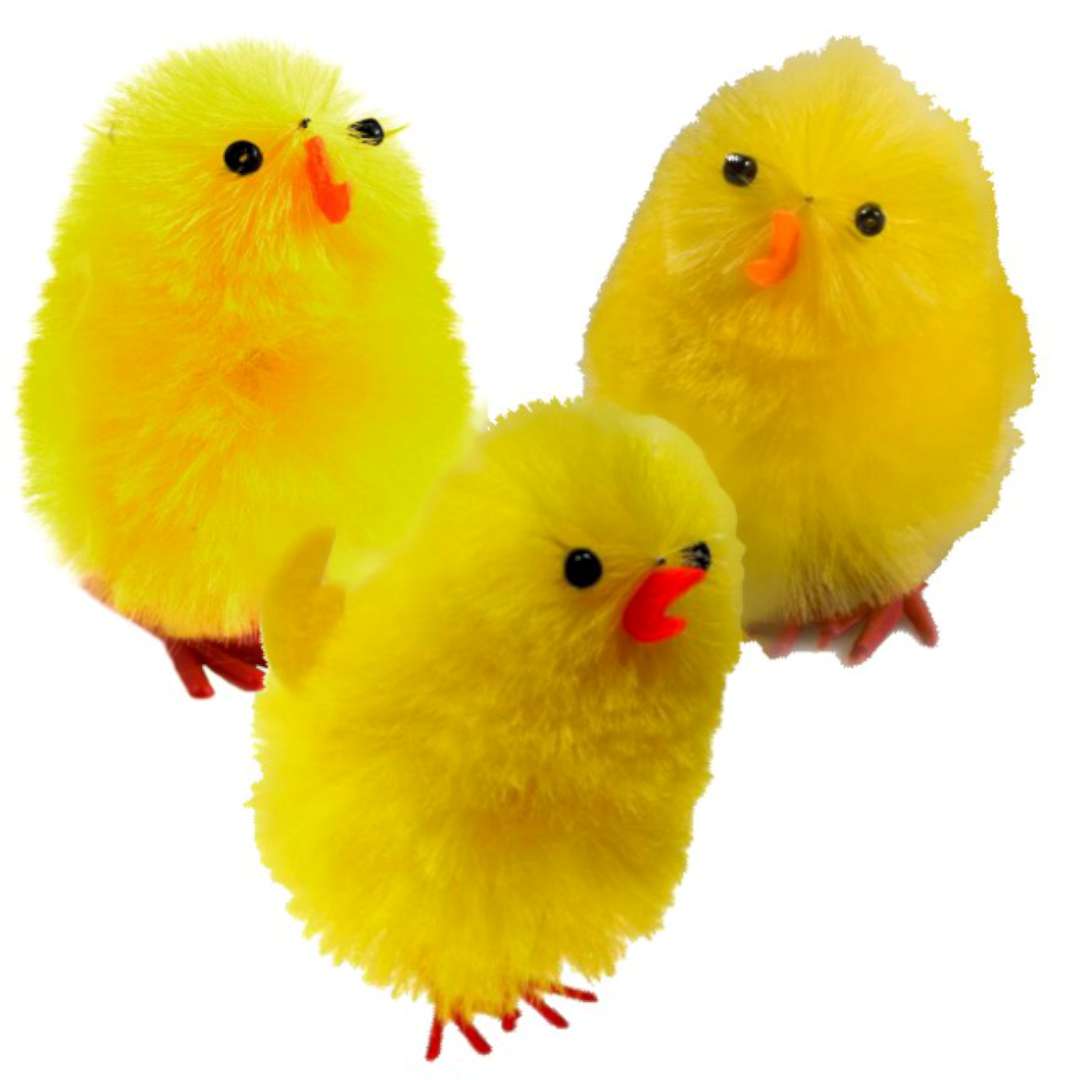 Dekoracja "Kurczaki żółte", 4 cm, ALIGA, 3 szt