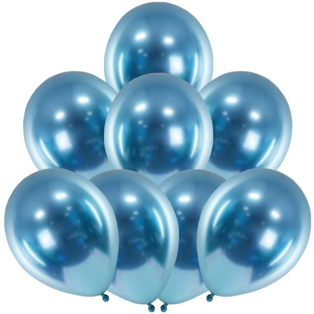 Balony "Glossy", niebieskie, BELBAL, 12", 8 szt
