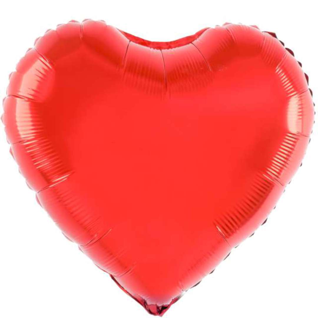 Balon foliowy "Serce", czerwony, 32 cali, PartyPal, HRT