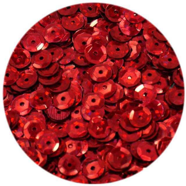 Cekiny "Classic Holo", czerwone, 8 mm, 10 g, Aliga