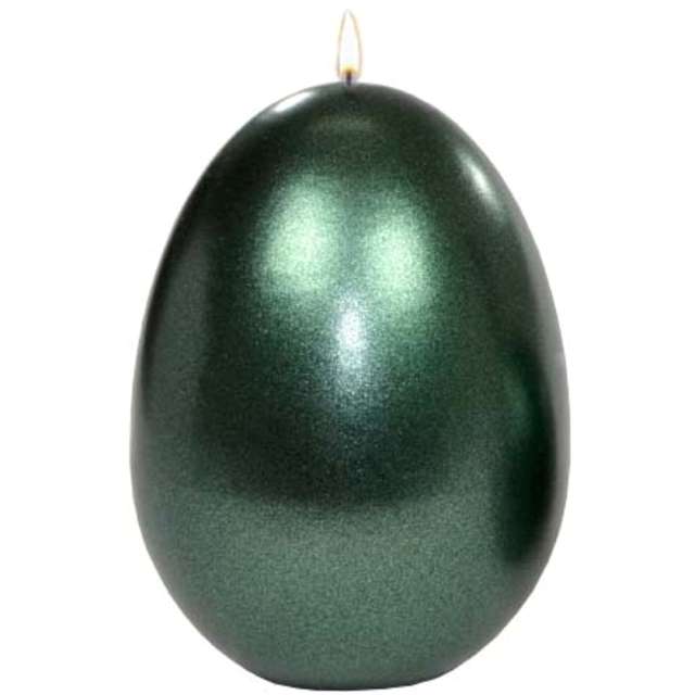Świeca "Wielkanocne jajko metalic", zielona, Adpal,  14cm