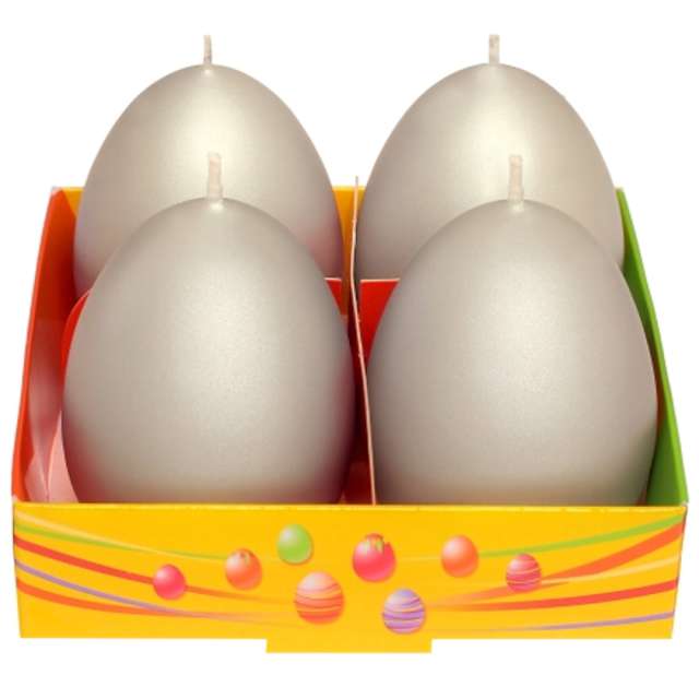 Świeca "Wielkanoc - matowe jajka", cappucino, Bartek-Candles, 60 mm, 4 szt.