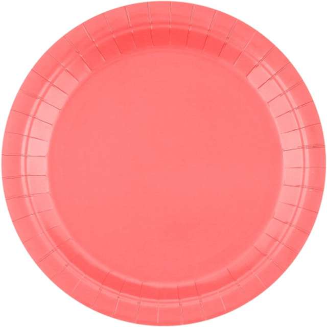 Talerzyki papierowe "Classic", różowe, Godan, 23 cm, 14 szt