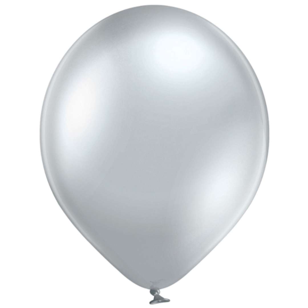 Balony "Błyszczące", srebrne, Belbal, 12", 100 szt.