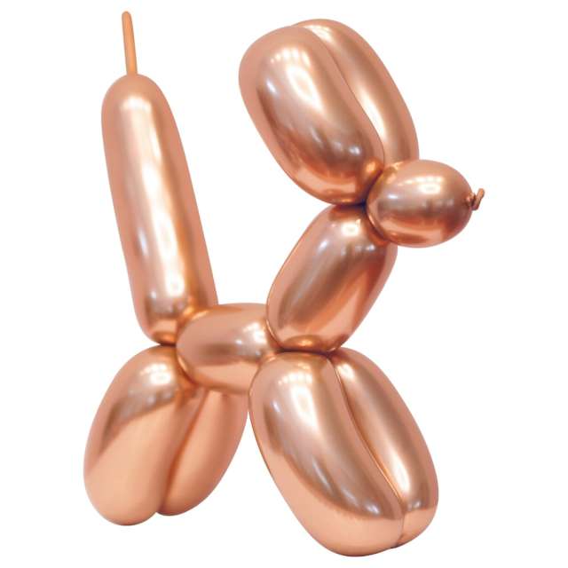 Balony "Beauty and Charm - Modeliny 260", różowe złoto platynowy, GODAN, 50 szt