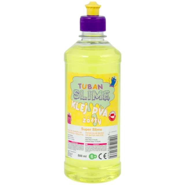 Klej PVA "Slime", żółty, Tuban, 500 ml