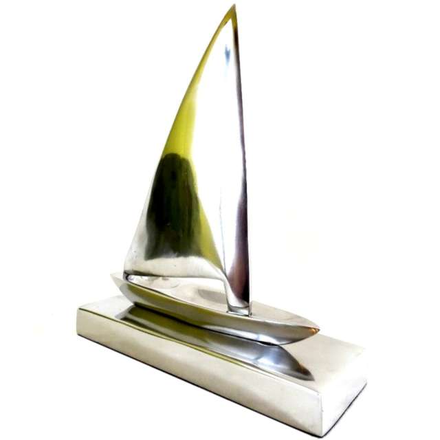 Figurka "Jacht żaglowy z aluminium", Kemiś