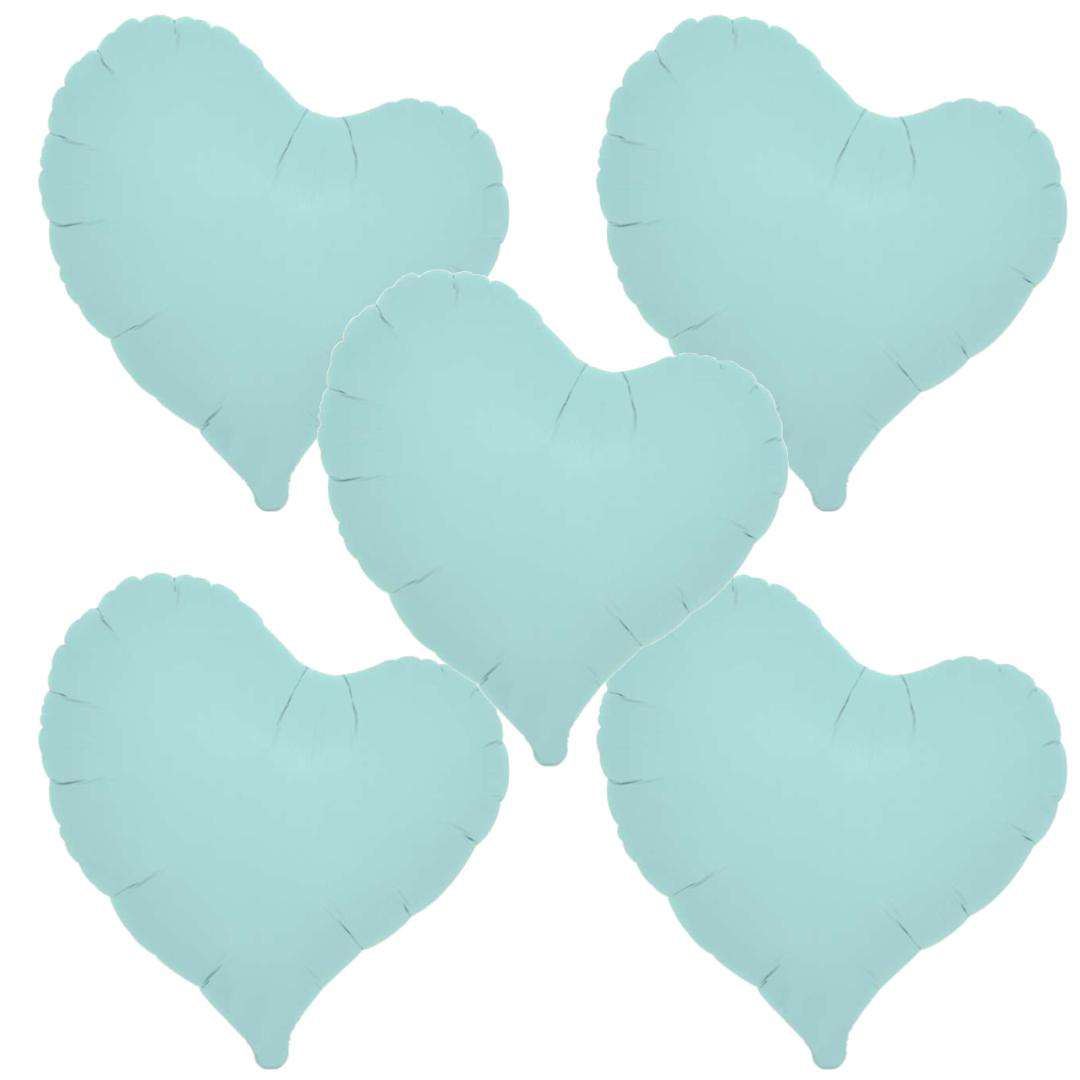 Balon foliowy 5 serc pastelowy niebieski Takarakosan 14 5 szt HRT
