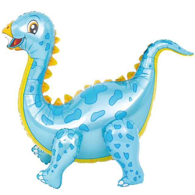 Balon foliowy 3D "Dinozaur błękitny", PartyPal, 35" SHP