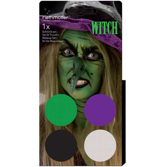 Make-up party "Halloween - wiedźma", mix, Amscan, 4 kolory